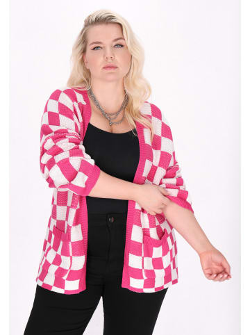 myMo ROCKS Women Plus Size Sweater in pink white