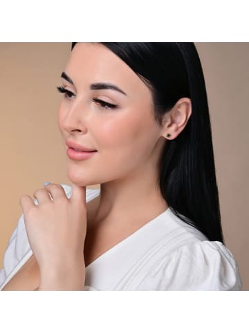 Adeliás Damen Ohrringe – Ohrstecker aus Edelstahl mit Zirkonia in gold