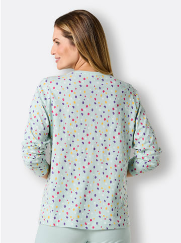 WITT WEIDEN Schlafanzug-Shirt in kalkmint-bedruckt