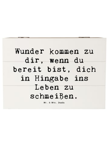 Mr. & Mrs. Panda Aufbewahrungsbox Spruch Wunder Hingabe mit Spruch in Weiß