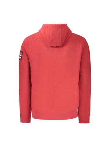 NORWAY 1963 Rotes Polyester-Kapuzen-Sweatshirt