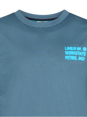 Petrol Industries Langarmshirt mit Print Ironlake in Blau