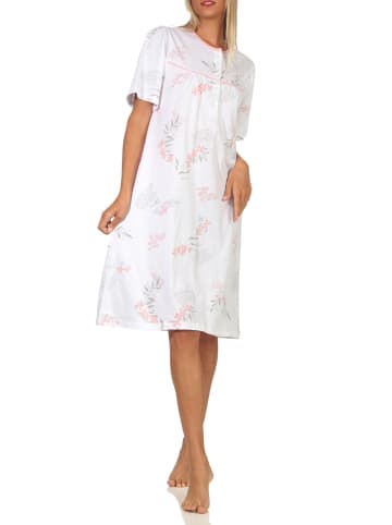 NORMANN Nachthemd kurzarm Design Knopfleiste am Hals - 62346 in rosa