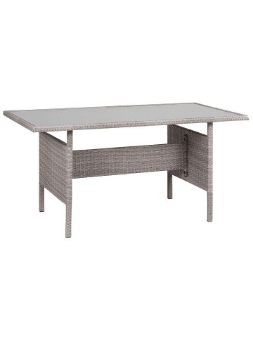 Beliani Esstisch VITERBO in Grau - (W) 80 x (H) 74 x (L) 145 cm