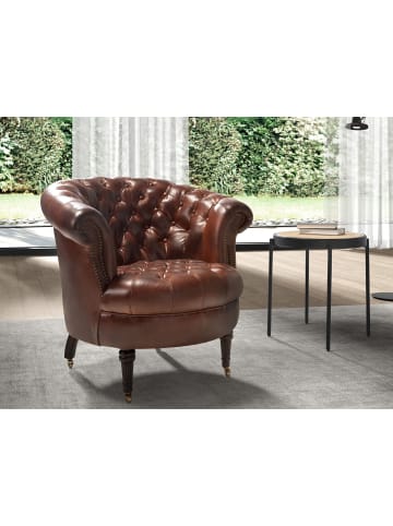 Angel Cerdá ANGEL CERDA Chester-Sessel Modell 5202, cognacbraunes Rindsleder - Walnussbeine