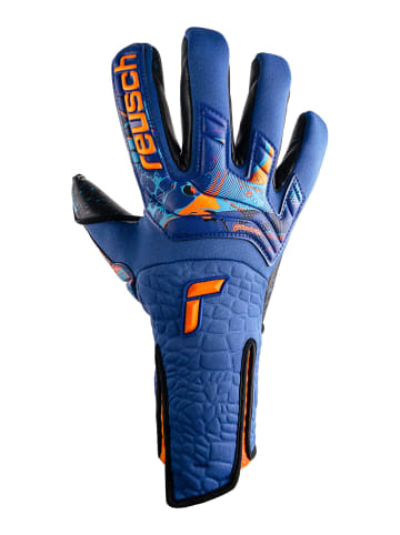 Reusch Torwarthandschuhe Attrakt Fusion Strapless AdaptiveFlex in 4024 tru blu/schoc orang/black