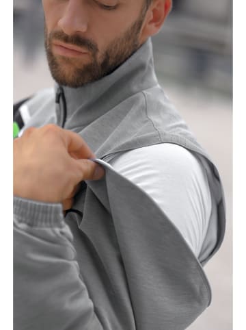 erima 5-C Jacke mit abnehmbaren Aermeln in schwarz/grau melange/weiss