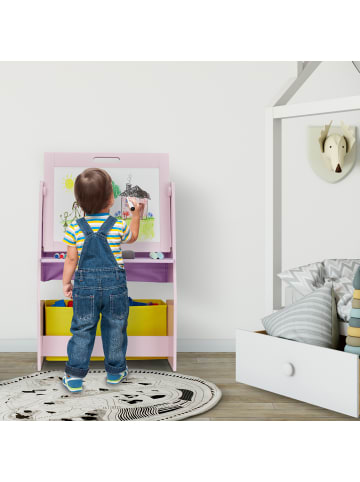 relaxdays Kinderregal in Rosa - (B)52 x (H)84 x (T)45 cm