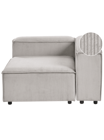 Beliani Sofaelement ARDAL in Beige/Schwarz - (W) 120 x (H) 68 x (L) 120 cm linksseitig
