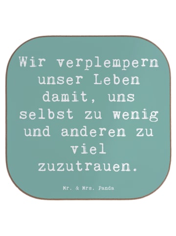 Mr. & Mrs. Panda Tischuntersetzer Spruch Leichtigkeit und Vertra... in Meeresbrise