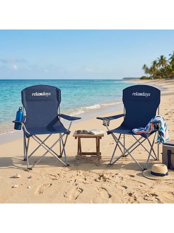 relaxdays 2 x Camping Stuhl in Blau