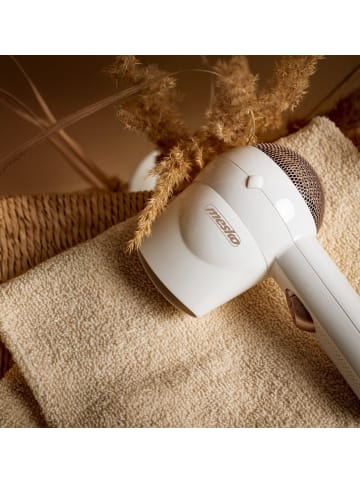 mesko MS 2275 Haartrockner 1400 W - Föhn mit Konzentrator, 2 Stufen in Weiß/Gold