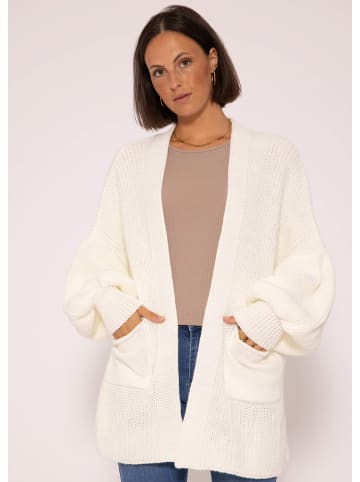 SASSYCLASSY Oversize Strick-Cardigan in Offwhite