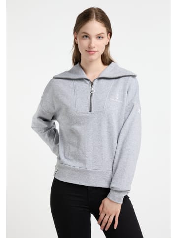 DreiMaster Damen Oversized Sweatshirt in Hellgrau Melange