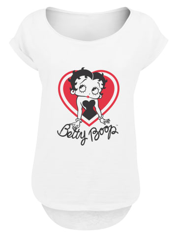 F4NT4STIC Long Cut T-Shirt Betty Boop Heart in weiß