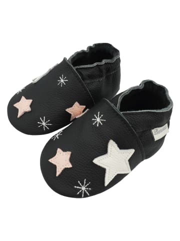 Bemesu Baby Krabbelschuhe aus Leder, weiche Lauflernschuhe mit rutschfester Sohle 