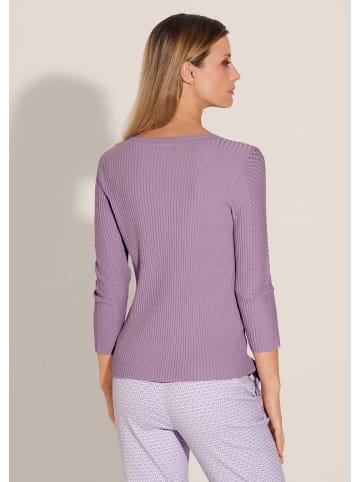 MADELEINE Schmaler Rippstrickpullover, Baumwollmix in lavendel / lila