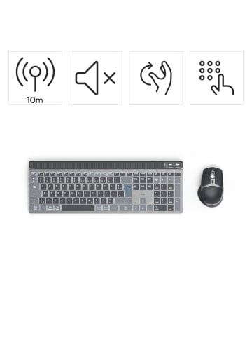 Hama WKM-750, QWERTZ in Grau