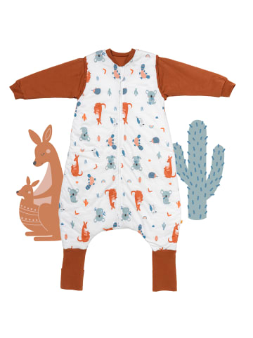 Schlummersack Schlafsack mit Füßen und umklappbaren Bündchen, 2.5 TOG in Braun