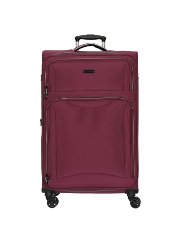 D&N Travel Line 9204 - 4-Rollen-Trolley L 76 cm (schwarz) in lila