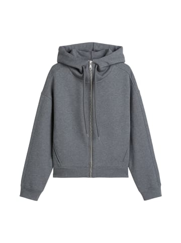 Marc O'Polo DENIM Sweatjacke mit Kapuze relaxed in Asphalt Melange