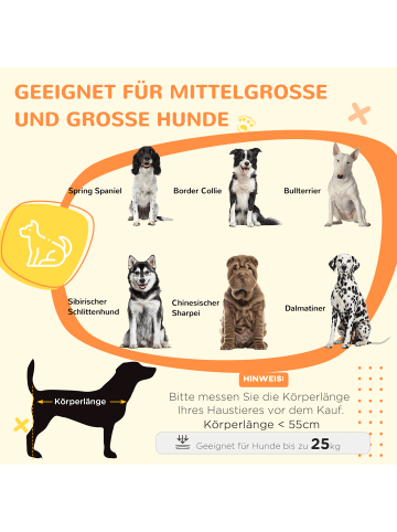 Pawhut Hundekäfig Eiche 90L x 58B x 65H cm