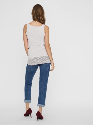 Vero Moda 2er-SET Ärmelloses Top mit Spitzenabschluss am Saum in Weiß-2