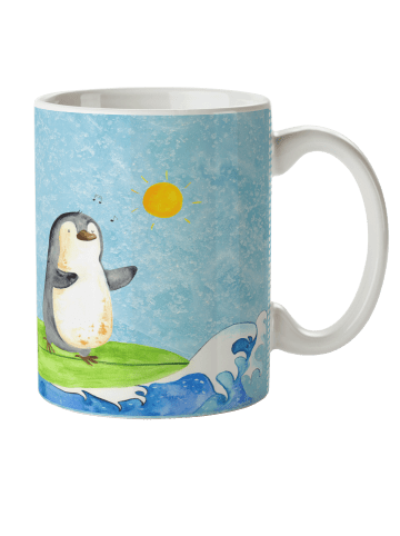 Mr. & Mrs. Panda Kinderpott Pinguin Surfer ohne Spruch in Eisblau