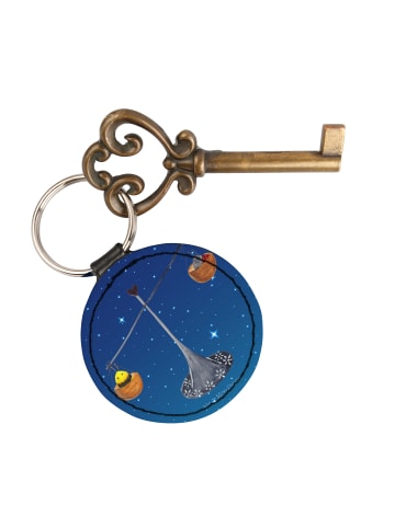 Mr. & Mrs. Panda Anhänger Sternzeichen Waage ohne Spruch in Sternenhimmel Blau