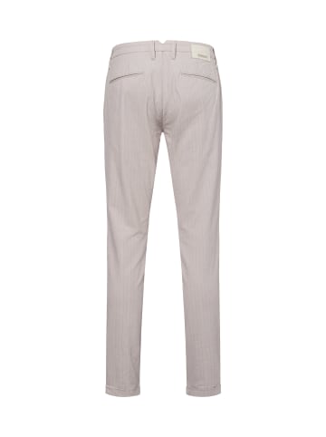ALBERTO Stoffhose ROB Linen Stripe slim fit in kitt grau - 0001
