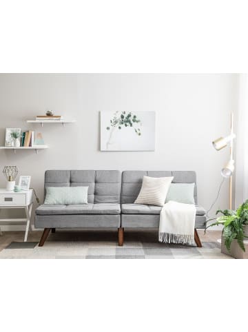 Beliani 3-Sitzer Sofa RONNE in Grau/Braun - (W) 180 x (H) 76 x (L) 95 cm
