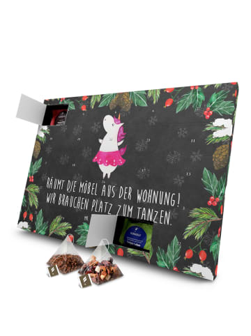 Mr. & Mrs. Panda Advents-Teekalender Einhorn Ballerina mit Spruch in Kreidetafel