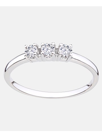 Diamant L'éternel Trilogie-Ring aus 750 Weißgold mit 0.2 Karat Diamant