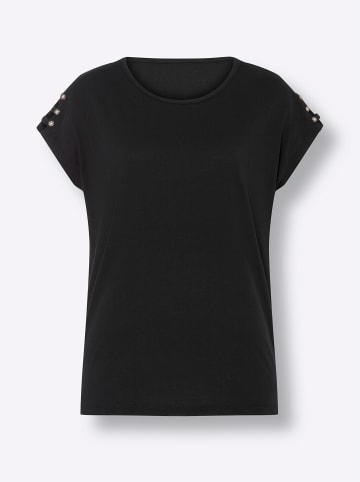 Sieh an! Rundhals-Shirt in schwarz