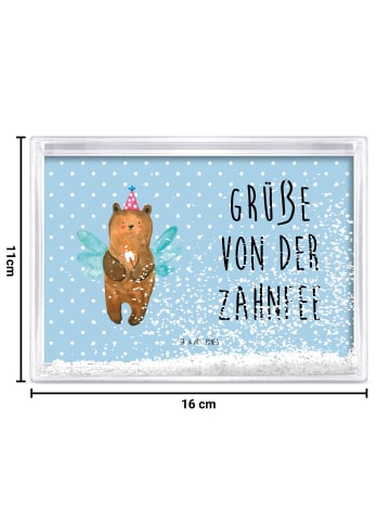 Mr. & Mrs. Panda Bilderrahmen Bär Zahnfee mit Spruch in Blau Pastell