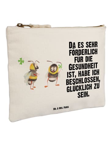 Mr. & Mrs. Panda Faulenzer Hummeln Kleeblatt mit Spruch in Weiß