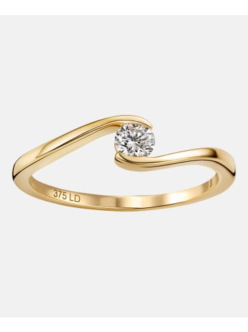 Diamant L'éternel Ring aus 375 Gelbgold mit 0.15 Karat Diamant
