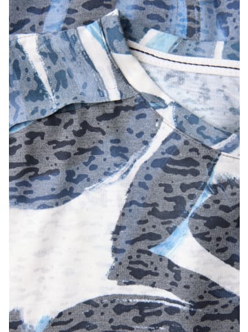 Cecil Ausbrenner-Shirt mit Muster in Blau