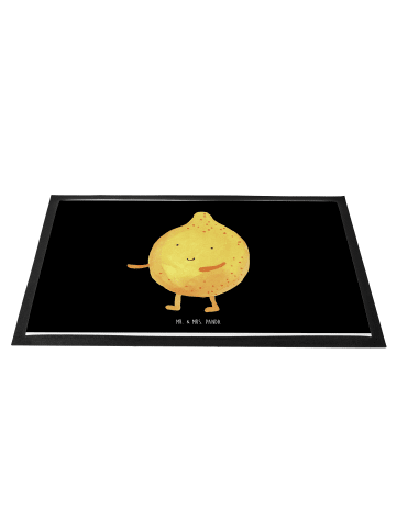 Mr. & Mrs. Panda Bodenvorleger Beste Freunde Zitrone ohne Spruch in Schwarz