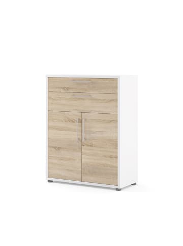ebuy24 Aktenschrank Prisme Weiß 89 x 40 cm