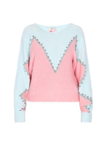 IZIA Pullover in Türkis Rosa