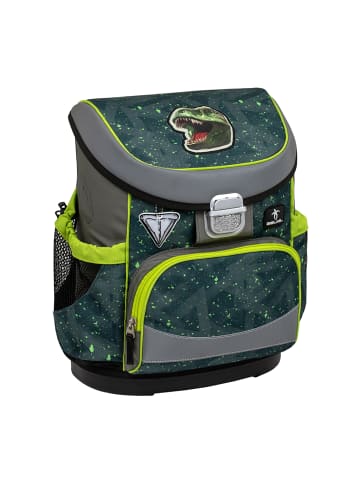 Belmil 4tlg-Set: Schulranzen T-rex Roar  in grün – (H)36 x (B) 28 x (T) 17 cm