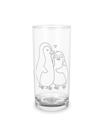Mr. & Mrs. Panda Wasserglas Pinguin umarmen ohne Spruch in Transparent