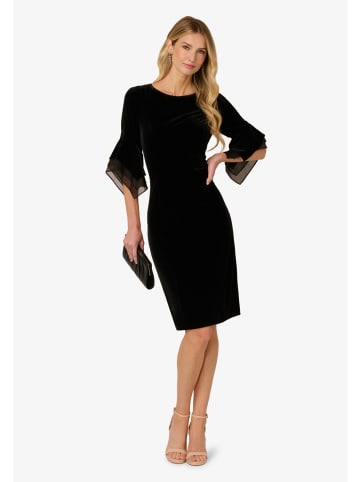 Adrianna Papell Midikleid Velvet Bell Sleeve Short Dress in schwarz