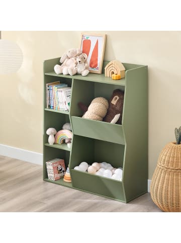 SoBuy Bücherregal in Mattes Salbeigrün - (W) 34 x (H) 104 x (L) 80 cm