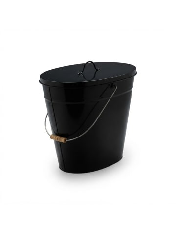 relaxdays Ascheeimer in Schwarz - 18,5 Liter