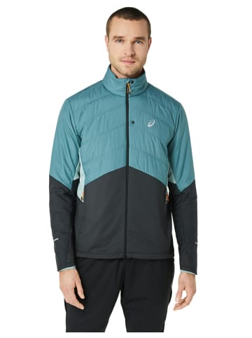 asics Laufjacke in FOGGY TEAL/GRAPHITE GREY