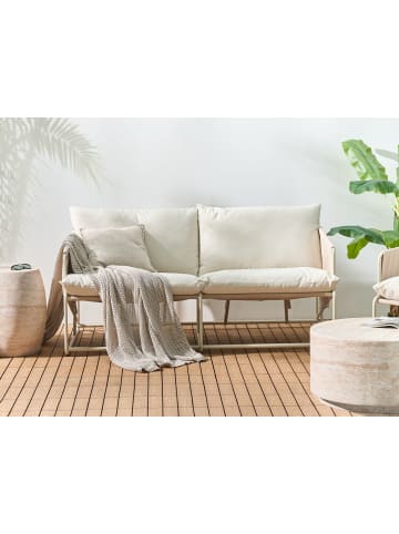 Beliani Gartensofa PONTE in Beige/Grau - (W) 160 x (H) 88 x (L) 94 cm