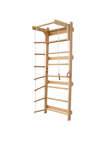 relaxdays Sprossenwand in Natur - (B)80 x (H)215 x (T)57,5 cm