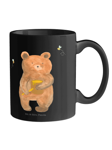 Mr. & Mrs. Panda Teetasse Bär Honig ohne Spruch in Schwarz